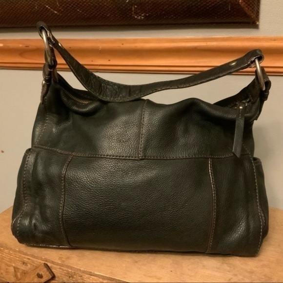 Fossil black textured leather shoulder purse - Picture 2 of 11